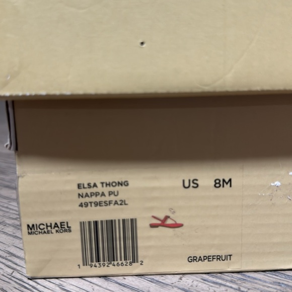 MICHAEL KORS ELSA THONG NAPPA PU GRAPEFRUIT - Picture 5 of 5